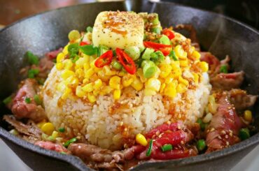 Sizzling Pepper Steak Recipe | Pepper Lunch Beef Pepper Rice Recipe