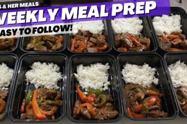 Weekly Meal Prep | His and Her Meals | Best Pepper Steak Recipe!