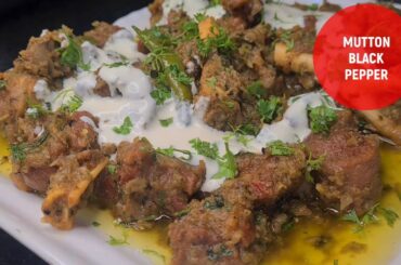 MUMBAI DHABA SECRET MUTTON BLACK PEPPER EASY RECIPE#muttonpepperfry