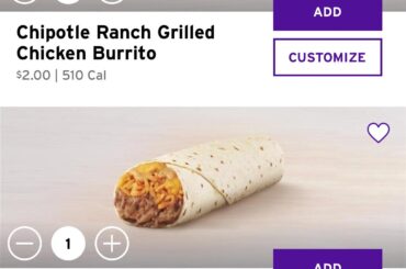 Cheesy bean and rice is no longer a dollar. RIP
