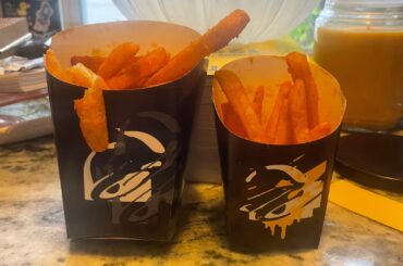 Wondering the difference between the regular and large Nacho Fries? I got you.