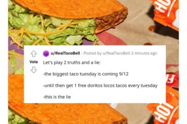Taco bell ad says 2 statements are true and ones a lie but I think they messed up?