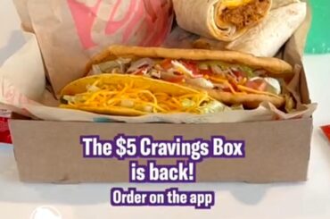 Is anyone's local taco offering their cravings box like this anymore? Arizona is: a main, a classic, a side, and drink, no taco. Maybe it's an old reused ad?