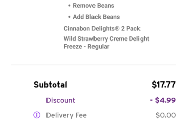 Free Delivery Fee for this weekend, already came in handy Friday night