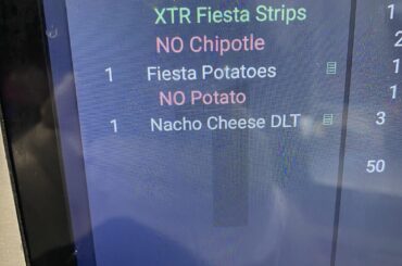This DoorDash order included Fiesta Potatoes, minus the potatoes. Why???
