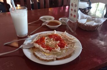 Relleno blanco, tortillas a mano, horchata