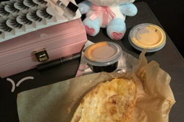 shredded beef dipping taco is hello kitty approved