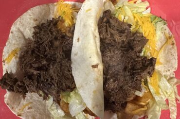 Added some homemade leftover “birria” to these spicy potato tacos. Anyone have a routine at-home customization?