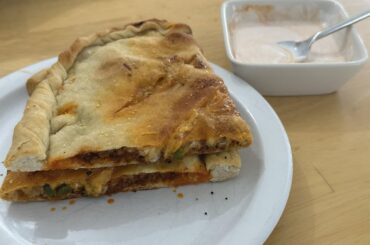 for now i’m calling this a mexican calzone, but what is it? burrito? quesadilla? gordita maybe?