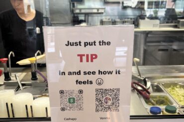 This tip prompt at a Taco Bell.