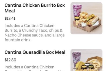 Rolled Chicken Tacos not on UberEats yet but saw this