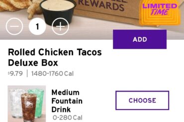 Did your location drop the price of the rolled taco box?