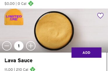 Anyone else’s local taco bell still have lava sauce on the menu?