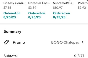 DoorDash - Misconfigured coupon allowing near-free chicken chalupa combos.