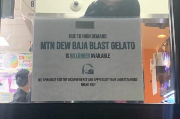 All out of gelato