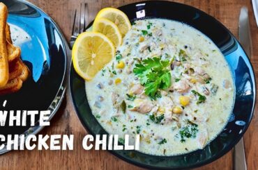 BREAKFAST RECIPE || Unique WHITE CHICKEN SOUP  || Easy Creamy White Chicken Chili Recipe