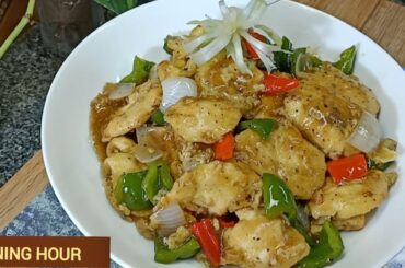 Chili Chicken in Black Pepper Sauce||Chili Recipe||How To Make Black Pepper Chicken|Dining Hour