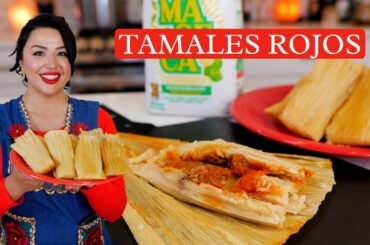 How to make RED BEEF TAMALES,  Small Portion Recipe | Tamales Rojos