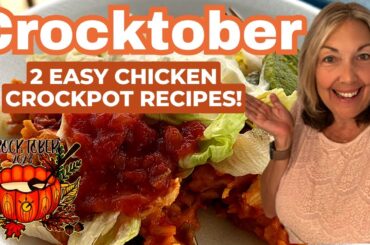 2 Easy Crockpot Chicken Recipes! It's Crocktober! Delicious Fall Slowcooker Meals! #crocktober