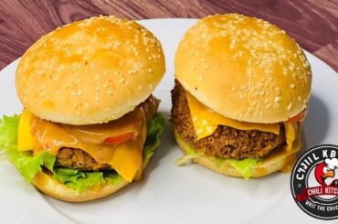 KFC Style chicken burger recipe by chili kitchen | @CHILIKITCHEN