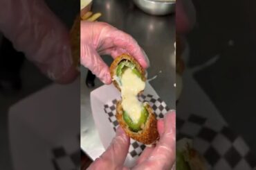 cheese loaded green chilli #shorts #youtubeshorts