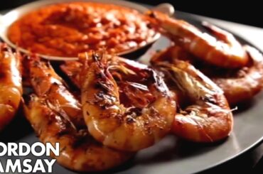 Sweet Pepper Sauce with Grilled Prawns | Gordon Ramsay