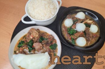 Nigerian Food for the Inner Circle | Nigerian Goat Meat Pepper Soup with Agidi (with Corn Flour)