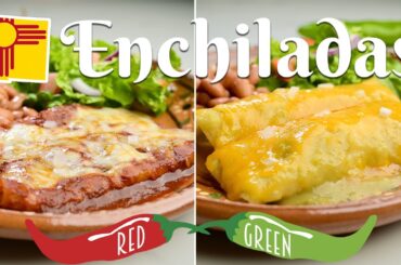 HOW TO MAKE RED & GREEN ENCHILADAS WITH HATCH CHILE: Delicious Cheese & Chicken Enchilada Recipes