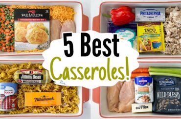 BEST OVEN BAKED MEALS | 5 Super Quick & EASY Casserole Dinner Recipes! | Julia Pacheco