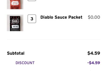 Not my favorite items but free is free. 29 days to go of free tacos!