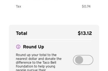 Gee, thanks Taco Bell for graciously giving me $0.00 off the Cheesy Gordita Crunch I selected with my “free” fire tier reward tonight.