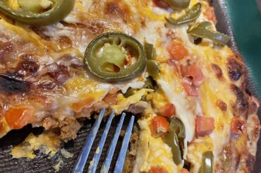 Leftover Mexican pizza