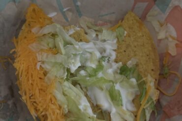 Saw another post with a taco and barely any meat. I raise you a no meat taco.