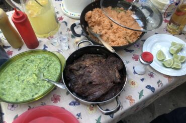 The ideal afternoon asada. Just missing the frijoles puercos and grilled onions Id made
