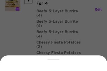 Taco bell (app exclusive ?) New bundle is on fire. Even before the sauce. Who brought the sauce?!!