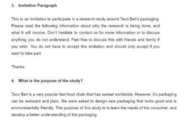 Food Packaging Research - Taco Packaging - Responses needed!!