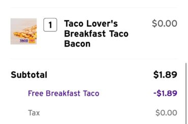Only time I can afford Taco Bell