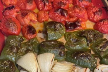 First time making roasted salsa. Half of the ingredients came from our garden.