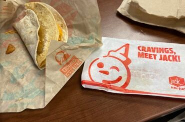 Is this unholy? (Taco Bell - Spicy Potato Taco with a Jack in the Box - Taco inside to make a double decker).