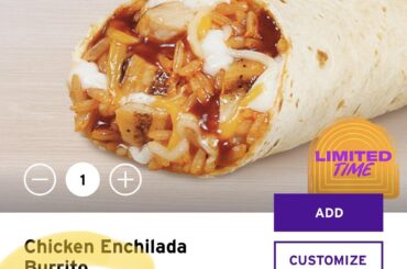 $2 enchilada burrito is actually $3.19 in my little town