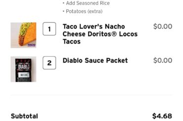 My custom fiesta potatoes order