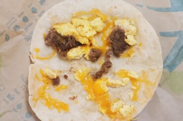 Breakfast Taco From Taco Bell. Yum.