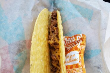 The "taco" I just got from taco bell.