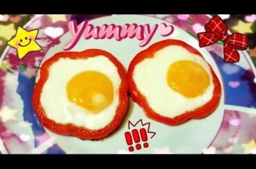 Egg In Bell Pepper Ring Recipe - easy, tasty and beautiful breakfast