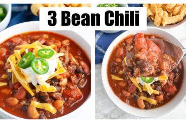 Three Bean Chili With Ground Beef