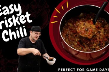 Easy Smoked Brisket Chili Recipe - Perfect for game day!