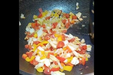 Ginisang Carrots, Red And Yellow Bell Peppers