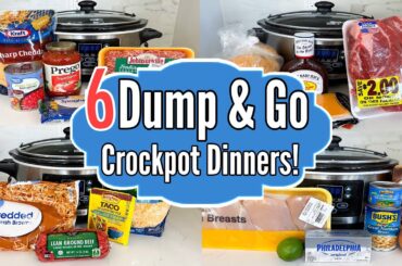 6 DUMP & GO SLOW COOKER MEALS | Best Quick EASY Crockpot Recipes  | Julia Pacheco