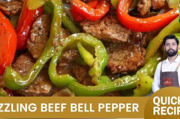 Sizzling Beef Bell Pepper Recipe | Restaurant Style Quick Easy Recipe | Chef Ali | MasalaTV