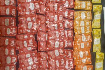 Last month, I got a taco everyday with the taco pass. I ALWAYS asked for 1 fire sauce. This is what's left over